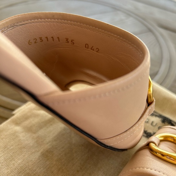 Gucci horse bit leather slide sandals  sz35 - Picture 6 of 14